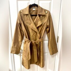 Tommy Bahama double breasted trench coat size small